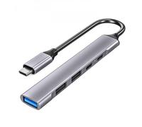 DLH - MOBILE ACCESSORIES USB-C (M) Adattatore HUB con 3 USB-A (F) e 2 USB-C (F) porte -