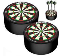 Dlishka Supporto per freccette, 2 mini freccette, elegante conservazione per freccette morbide e in acciaio, per freccette per la casa e il club, accessorio salvaspazio per 12 freccette. (B)