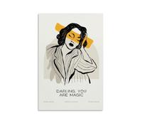 DLJGDS Poster artistico moderno e alla moda con giovane donna (5) poster da parete con copertina estetica poster design pittura per soggiorno camera da letto 20 x 30,5 cm senza cornice