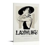 DLJGDS Poster artistico moderno e alla moda con giovane donna (9) poster da parete con copertina estetica poster design pittura per soggiorno camera da letto 61 x 91 cm cornice