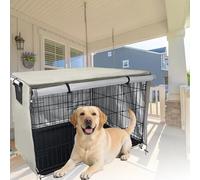 DLLDLGG Copertura Resistente per Cuccia per Cani, In Tessuto Oxford 210D Con Rivestimento In Argento, Antipolvere, Impermeabile, Parasole, Adatta per Gabbie Metalliche, per Interni ed Esterni