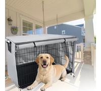 DLLDLGG Copertura Resistente per Cuccia per Cani, In Tessuto Oxford 210D Con Rivestimento In Argento, Antipolvere, Impermeabile, Parasole, Adatta per Gabbie Metalliche, per Interni ed Esterni