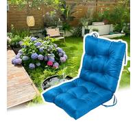 DLLDLGG Cuscini per Sedie da Giardino ad Alta Resilienza, Cuscini Ispessiti da 106 cm per Arredo Esterno, Cuscini Morbidi con Schienale e Lacci di Sicurezza, Cuscini per Sedie da Patio