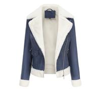 DLLDLGG Giacca In Pelle Oversize Da Donna, Cappotto Invernale In Montone Spesso Foderato In Pile, Giacca Bomber Corta