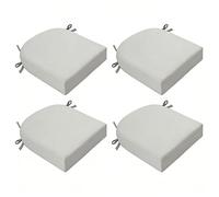 DLLDLGG Set Di 4 Cuscini per Sedie Da Cucina, Morbidi E Comodi, In Memory Foam Antiscivolo, Impermeabili, Con Lacci, per Giardino, Balcone, Patio, Prato, Ufficio