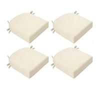DLLDLGG Set Di 4 Cuscini per Sedie Da Cucina, Morbidi E Comodi, In Memory Foam Antiscivolo, Impermeabili, Con Lacci, per Giardino, Balcone, Patio, Prato, Ufficio