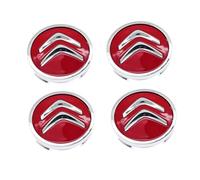 DLLHL 4 Pezzi Auto Coprimozzi per Citroen DS3 Hatchback,ABS Ruota Centrale Coprimozzo Copriruota Centrale Esterno Dell'auto Copri Ruota Trim Tappi di Cerchioni Auto Accessori,Red