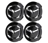 DLLHL 4 Pezzi Auto Coprimozzi per Mazda MX-5 NB,ABS Ruota Centrale Coprimozzo Copriruota Centrale Esterno Dell'auto Copri Ruota Trim Tappi di Cerchioni Auto Accessori,Black