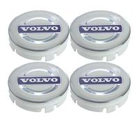 DLLHL 4 Pezzi Auto Coprimozzi per Volvo C30 2006-2010,ABS Ruota Centrale Coprimozzo Copriruota Centrale Esterno Dell'auto Copri Ruota Trim Tappi di Cerchioni Auto Accessori,Silver-60mm