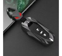 DLLHL Auto Custodia per Chiave per Audi Q3 Sportback,Lega di Zinco Cover Chiavi Auto Custodia Coprichiave Smart Key Case Resistente alla Caduta Portachiavi Personalizzato,A-Black