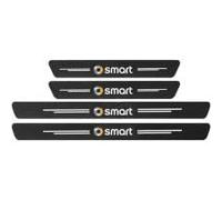 DLLHL Auto Esterno Piastra Batticalcagno Protezione per Smart Roadster,Fibra di Carbonio Benvenuto Pedaliera Auto Battitacco Sticker Anti Graffio Car Accessori,4pcs