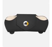 DLLHL Auto Porta Occhiali per Smart EQ fortwo,Magnetico Pelle Custodia per Occhiali da Sole Clip Portaocchiali per Visiera Occhiali Clip Auto Accessori Interni per Auto,Black