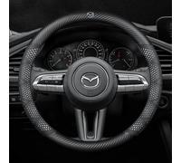 DLLHL Coprivolante per Mazda 3 Sedan 2019-2024 2025 in Pelle Napa Copri Volante Piacevole al Tatto Coprire Volante Resistente Antiscivolo Sportivo Accessori Auto Interno Uomo,White