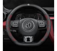DLLHL Coprivolante per MG ZS 2020-2024 2025 in Pelle Napa Copri Volante Piacevole al Tatto Coprire Volante Resistente Antiscivolo Sportivo Accessori Auto Interno Uomo,D-Type-Red