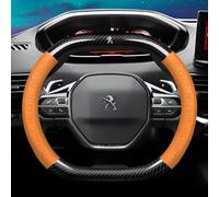 DLLHL Coprivolante per Peugeot Partner Long 2019-2024 2025 in Pelle Napa Copri Volante Piacevole al Tatto Coprire Volante Resistente Antiscivolo Sportivo Accessori Auto Interno Uomo,Orange