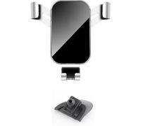 DLLHL Costume Base Porta Cellulare Auto per Porsche Cayenne 2010-2015,Porta Telefono per Auto Base con 17mm Connettore a Sfera Compatibile con Maggior Parte Supporto Telefono Auto,Silver