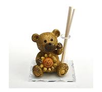 DLM 32348 Bomboniere 12 utili Profumatori in Vetro e Resina 12 profumi e 12 scatole Animali Animaletti Orsetto Coniglio Elefante Leone Battesimo Comunione Cresima Compleanno cm 8x7x5