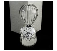 DLM 32831 (Kit 12 Pezzi) Clessidra in Vetro con Fiore in Cristallo e Cuore FEDI 50 Anniversario d'oro Cinquantesimo Nozze Matrimonio bomboniera