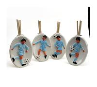 DLM 32927 (Kit 12 Pezzi) Profumatore in Vetro e Porcellana Calciatore Calcio Football Sport Battesimo Comunione Diffusore Profumo Ambienti bomboniera