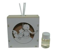 DLM-A1296 Bomboniera profumatore a led cm 10x10x4 in legno colore bianco e panna con profumo e scatola modello Piccolo Principe utile Diffusore prodotto in Italia