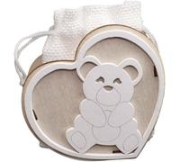 DLM-A662 Bomboniere 12 Utili Scatoline in legno per battesimo compleanno