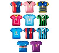 DLM-A818 Bomboniera Calamite Maglie Maglia Calcio Squadre del Cuore Campionato Italiano, Kit 16 Pezzi, 50x54mm, Comunione Compleanno Cresima Nascita (Modello 04)
