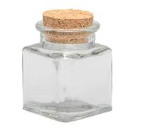 DLM Bomboniere Bomboniera barattoli Quadrato con Tappo in Sughero e bigliettini Bigliettino 25° Anniversario (50 Pezzi)