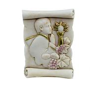 DLM Bomboniere DLM33625 (Kit 12 Pezzi) Icona Pergamena in Resina per Bambino in Preghiera Prima Comunione Segnaposto Confettata bomboniera Regalo
