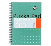 DLM Direct Pukka Pad A5 Squared Jotta Book 200 Pages Wirebound Notebook with 5mm Squares, 80GSM Paper with Perforated Edges for School Office & Journaling (Pack of 1)