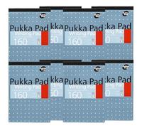 DLM Direct Pukka Pad - Blocco note formato A5, carta da 80 g/m², 160 pagine, lisci da strappare, compatto, robusto, per studio, ufficio e scrittura quotidiana, confezione da 8