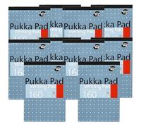 DLM Direct Pukka Pad - Blocco note formato A5, carta da 80 g/m², 160 pagine, lisci da strappare, compatto, robusto, per studio, ufficio e scrittura quotidiana, confezione da 10