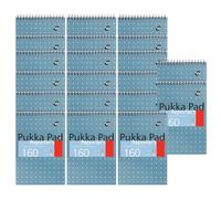 DLM Direct Pukka Pad - Blocco note per reporter, carta blu metallizzato, 80 g/m², 160 pagine, a righe, fogli perforati, per ufficio, scuola e studio, confezione da 20