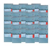 DLM Direct Pukka Pad - Blocco note per reporter, carta blu metallizzato, 80 g/m², 160 pagine, a righe, fogli perforati, per ufficio, scuola e studio, confezione da 30