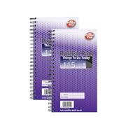 DLM Direct Pukka Pad - Taccuino con rilegatura a spirale, 115 fogli, con pagine perforate e carta da 80 g/m², agenda giornaliera e agenda per lavoro, per casa, ufficio e scuola, confezione da 2