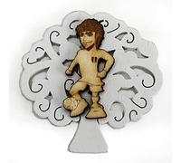 DLM32309 (Kit 12 Pezzi) Calamita Albero della Vita Calcio Calciatore Partita Football Confettata Segnaposto Magnete bomboniera Regalo