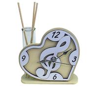 DLM34566 Profumatore Orologio Cuore con Chiave di Violino Musica sol in Legno Diffusore Profumo bomboniera