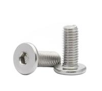 DLNTXFDG 2 pz-100 pz M1.6 M2 M2.5 M3 M4 M5 A M10 304 in Acciaio Inox A Esagono Incassato Ultra Sottile Wafer Piatto Testa a brugola Vite(X3mm,M1.6 100pcs)