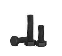 DLNTXFDG 5PCS-50PCS Vite Esagonale Esterna Esagonale in Nylon Nera M3 M4 M5 M6 M8 M10 M12 Lunghezza: 6mm-70mm(M10x50mm-5Pcs)
