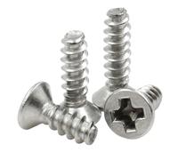 DLNTXFDG M1 M1.2 M1.4 M1.7 M2 M2.2 M2.5 M3 M4 Vite autofilettante a Testa Svasata con Incasso a Croce in Acciaio Inossidabile 304(6mm,M3.0 (110pcs))