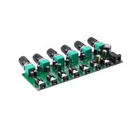 DLOETT Scheda di missaggio distributore audio mixer stereo a 6 vie con controllo del volume indipendente DC5-24V 1 PC 6 ingressi 1 uscita
