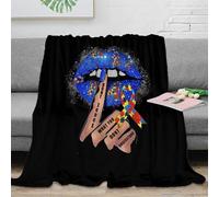 DLONIRPEX stampa 3D Autism awareness coperta da viaggio microfibra biancheria da letto anti-pilling coperta da viaggio compatta per giovani in vacanza Colorful puzzle 50x60inch(127x152cm)