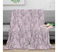 DLONIRPEX stampa 3D Floral branches coperta da letto microfibra biancheria da letto traspirante plaid da letto anti-pilling per regali per la camera da letto vintage botanical pa 70×80inch(180x200cm)