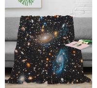 DLONIRPEX stampa 3D Galaxy clusters coperta da camera da letto microfibra biancheria da letto lavabile coperta da letto per regali per la camera da letto nuova Cosmic space scena 60x80inch(150x200cm)