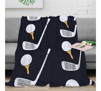 DLONIRPEX stampa 3D Golf clubs coperta da salotto microfibra biancheria da letto soffice plaid da salotto lavabile per giovani in casa condivisa Modern sport design 40x50inch(100x130cm)