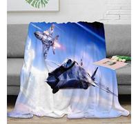 DLONIRPEX stampa 3D jet flight coperta da ufficio microfibra biancheria da letto traspirante plaid da ufficio anti-pilling per regali per colleghi military aircraft 70×80inch(180x200cm)
