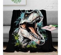 DLONIRPEX stampa 3D T-Rex roaring coperta per tutte le stagioni microfibra biancheria da letto anti-pilling coperta versatile morbida e traspirante per tutto l'anno dinosaur arte 50x60inch(127x152cm)