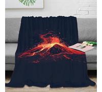 DLONIRPEX stampa 3D volcano eruption coperta in pile microfibra biancheria da letto soffice coperta da salotto calda e traspirante non perde pelo per soggiorno digital arte 50x60inch(127x152cm)
