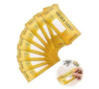 DLPRK 10 Voucher Oro, Buoni Regalo da Riempire con Adesivi da Grattare, Biglietti da Grattare e Buono fai da te, Gratta e Vinci Buoni, Regalo Fidanzato Personalizzato in Busta Scintillante