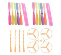 DLPRK 14 Pezzi Libellule di Bambù e Dischi Volanti Manuali, Elicotteri in Plastica con Rotazione del Propulsore, Giocattoli per Bambini, Regalo per Esterni, Terrazza e Giardino