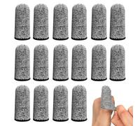 DLPRK 20 pezzi lettini per dita, proteggi dita mano, per il pollice riutilizzabile, antiscivolo, traspirante, resistente al taglio per lavoro, cucina, giardino, finger sleeves… (grigio)
